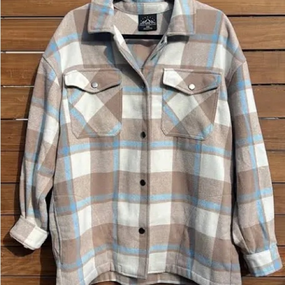 Plaid Button-Up Shirt with Pockets